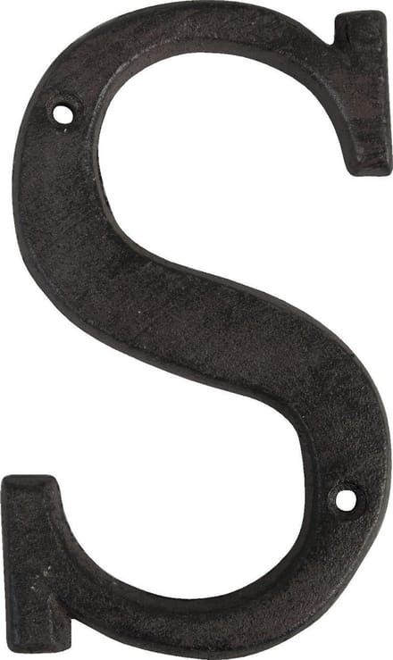 Clayre & Eef IJzeren Letter S 13 cm Bruin IJzer