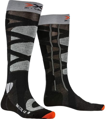 X-socks Skisokken Control Polyamide Zwart/grijs Mt 35-38