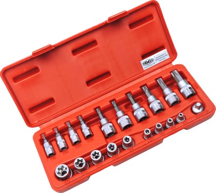 FAMEX 10520 Dopsleutel Set voor Torx en bit-inzetstukken - PROFESSIONAL