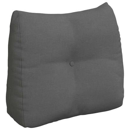 vidaXL - Rugkussen - Donkergrijs - 60 - x - 24 - x - 50 - cm - Stof