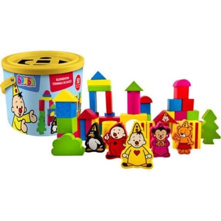 Studio 100 Bumba blokkenton 50st Baby- en peuterspeelgoed Interactief speelgoed Badspeelgoed Houten speelgoed