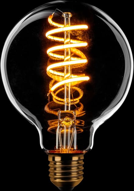 ETH Globe 80mm Filament spiraal LED 7.5w E27 240v 2200k dimbaar helder