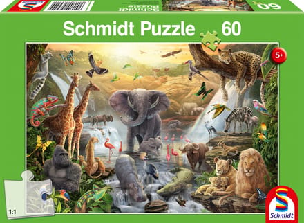 Schmidt - Legpuzzel - Dieren in Afrika - 60 stukjes - Kinderen - vanaf 5 jaar