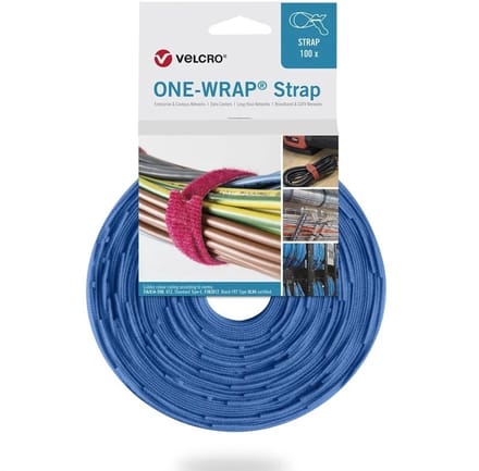 VELCRO® Kabelbinder Klittenbandriem (l x b) 330 mm x 20 mm Blauw 1 stuk(s)