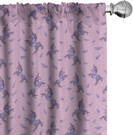 ABAKUHAUS Gordijnen – 2x75x245 cm – Microvezel – lila blauw violet