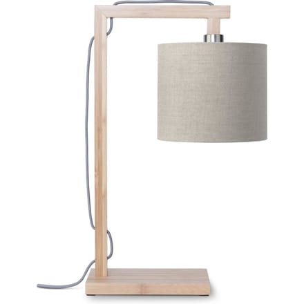 Table lamp Himalaya bamboo h.47cm/shade 18x15cm eco linen, dark