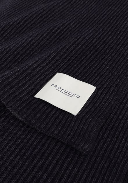 Profuomo Scarf Wool Nylon Sjaals Heren - Donkerblauw - Maat ONESIZE