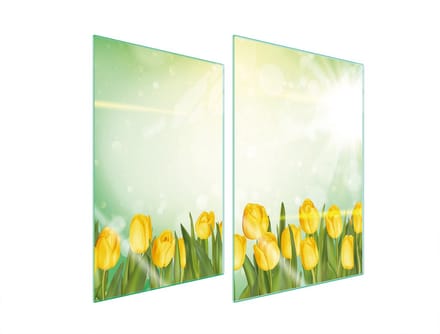 TMK ArtDeko - Serie - Snijplank - Tulpen - Beschermplaat - Glas