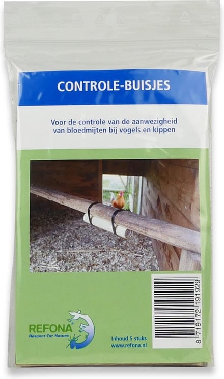 Refona Controle buisjes voor mijten en luizen (5 stuks)