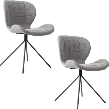 Zuiver OMG Eetkamerstoelen Licht Grijs - Set van 2