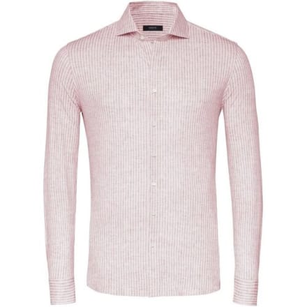 Desoto Luxury Overhemd Linnen Look Stripe Coral / male