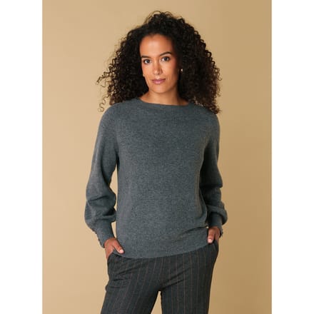 IVY BEAU Rania Tops - Grey Melange - maat 40