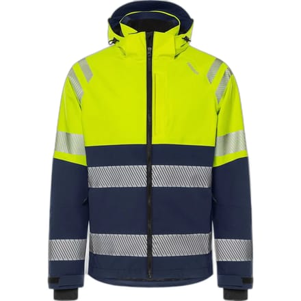 Fristads Hogezichtbaarheids stretch shelljack klasse 2 4690 GLS - Hi-Vis geel/marineblauw - L