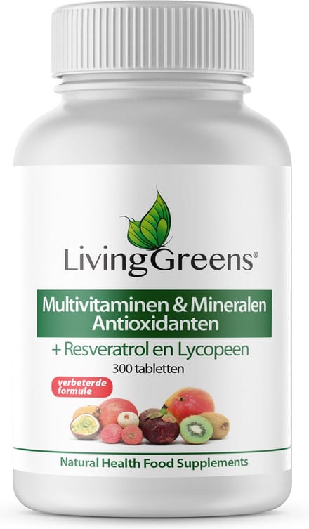 Livinggreens Multi vitaminen & mineralen antioxidant 300 Tabletten