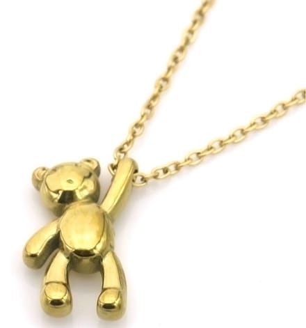 Ketting teddybeer - Goudkleurig - 40 + 44 Centimeter, verstelbaar - Damesdingetjes