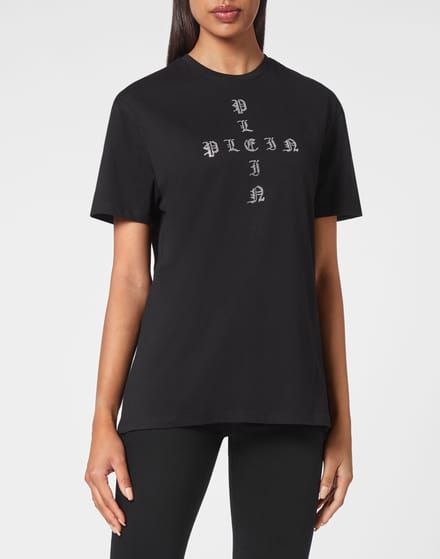 T-Shirt Ronde Hals Gothic Plein