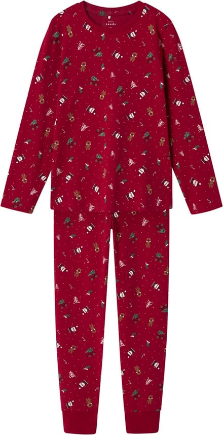 NAME IT NKNVISMAS LS NIGHTSET Unisex Pyjamaset - Maat 128