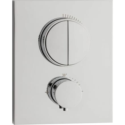 Herzbach concealed thermostat PUSH square 2 consumers 11.803050.2.01