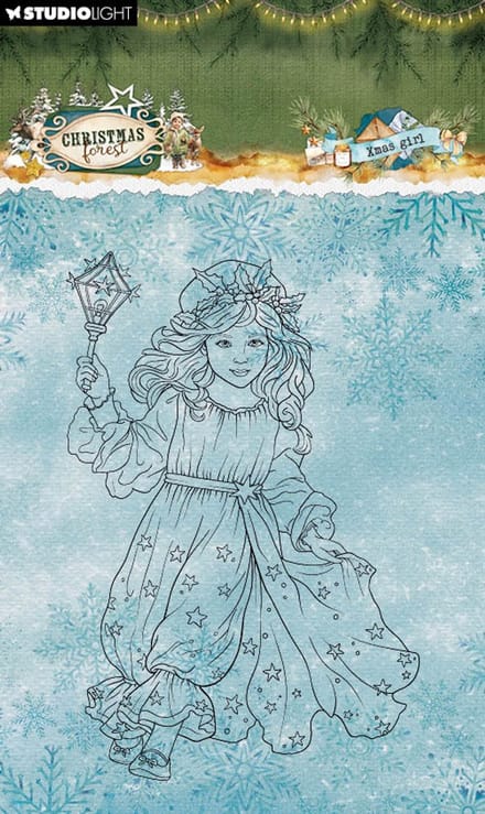 Clear stamps Xmas girl - Christmas forest nr. 953