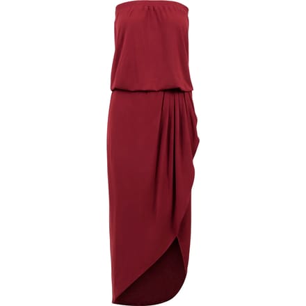 Urban Classics Viscose Bandeau Dames Mini-jurk - bordeaux - XS