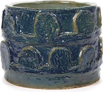 Serax - Bloempot - aardewerk - blauw - D35 x H28 cm