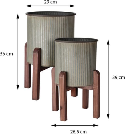 PLANTENBAK GERIBBELD SET 2STS