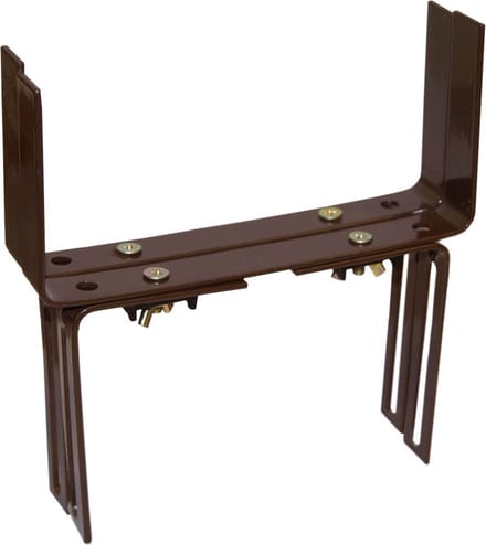 Geli Verstelbare muurbeugels - 2x - metaal - balkon haken - 12 t/m 23,5 cm - bruin