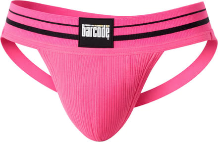 Barcode Berlin Andreus Jockstrap Pink-Black - MAAT L - Heren Ondergoed - Jockstrap voor Man - Mannen Jock