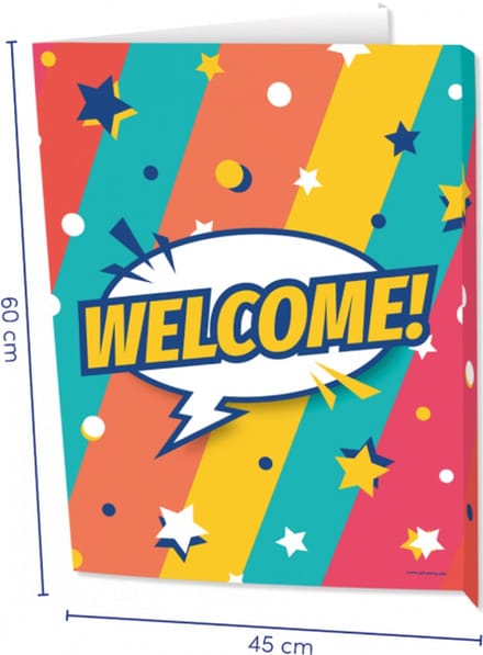 Window signs - Happy birthday cartoon