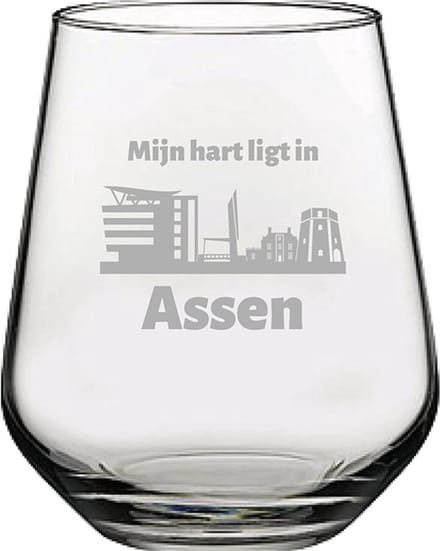 Gegraveerde Drinkglas 42,5cl Assen