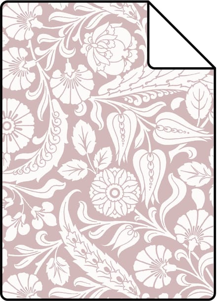 Proefstaal ESTAhome behang bloemmotief lichtpaars - 26.5 x 21 cm - 139331-S
