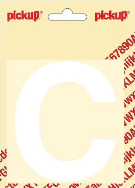 Pickup plakletter Helvetica 100 mm - wit C