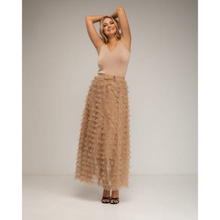 Lange rok met tule ruffles