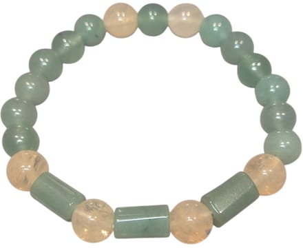 Groene aventurijn armband met citrien.
