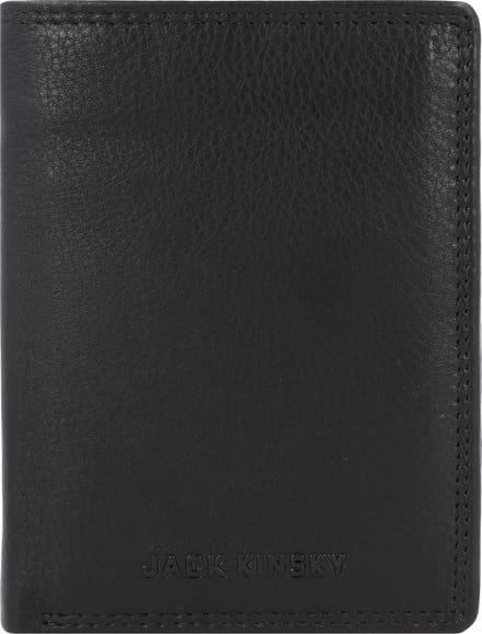 Jack Kinsky Brisbane Portemonnee RFID Leer 9,5 cm - Jongens - Horizontaal - schwarz