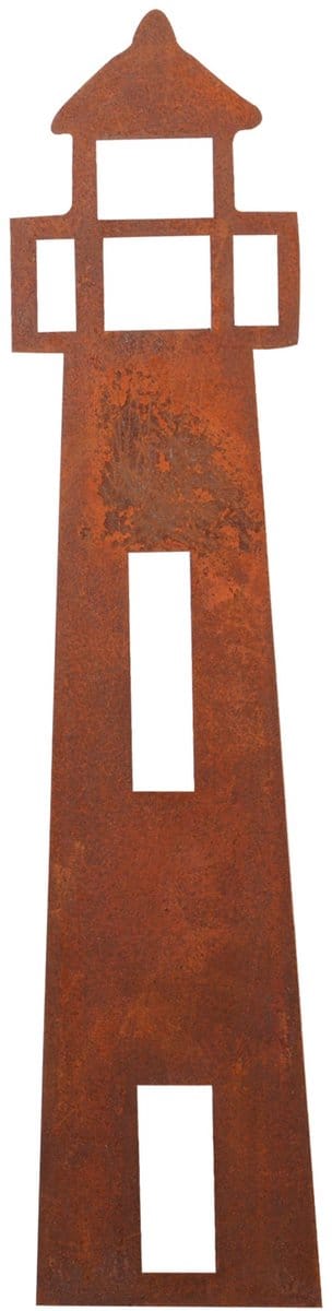 UNUS® Tuinsteker vuurtoren 68x15cm in roestlook tuindecoratie