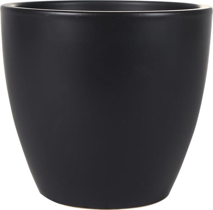 Ter Steege Bloempot - zwart - glans - Scandinavisch - 20 x 19 cm - plantenpot