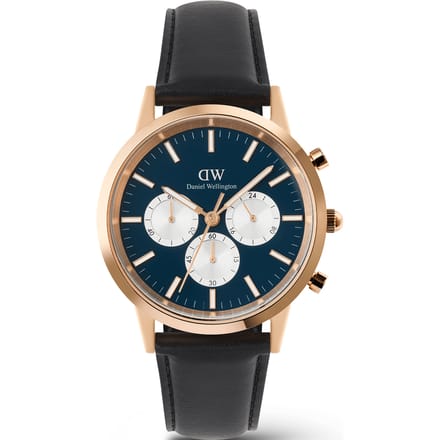 Daniel Wellington DW Watch Iconic Chronograph Sheffield Arctic Panda Rose Gold 42mm