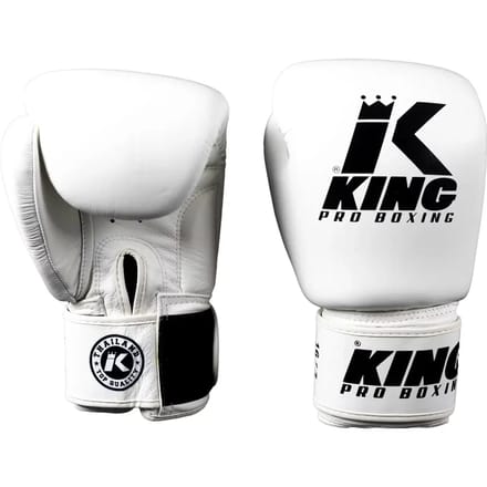King Pro Boxing Bokshandschoenen - BGVL 3 - Wit / Zwart 14 oz