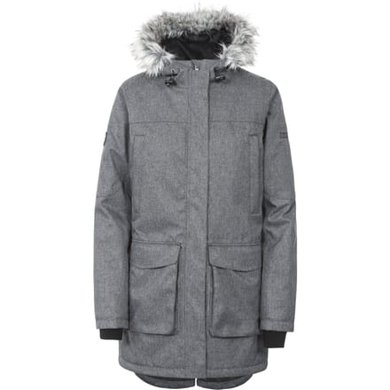 Trespass - Dames Thundery Waterdichte Jas (Zwart/Grijs)