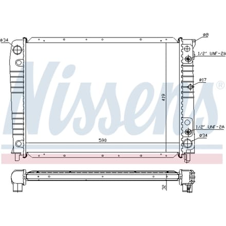 Radiator, motorkoeling NISSENS 65537A