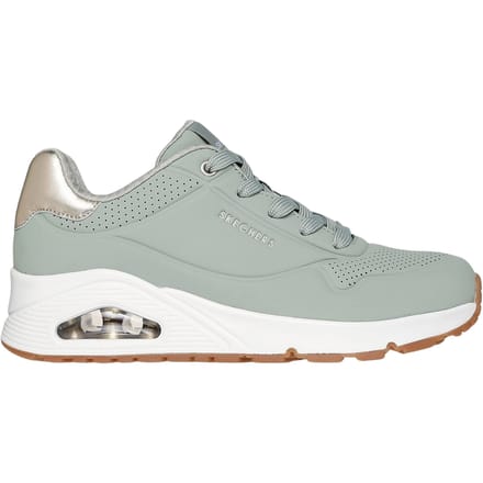 Skechers UNO - GOLDEN AIR Dames Sneakers - Sage / Zilver
