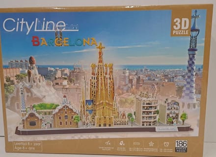 Cubic Fun City Line Barcelona 3D Puzzel - Vanaf 8 jaar - 114 stukjes