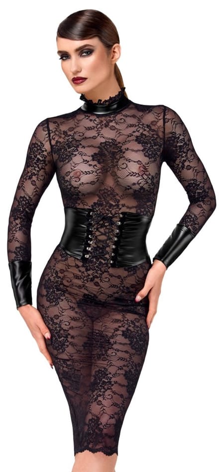 Noir Jurk Lace M
