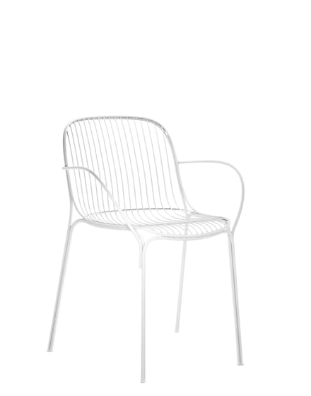 Kartell - Hiray tuinstoel met armleuningen, wit
