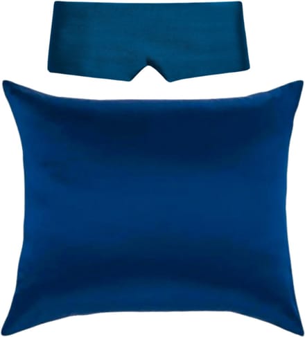 Perfect Sleep Set Deep Ocean - Kussensloop & Slaapmasker - Silk Heaven - 50x60cm