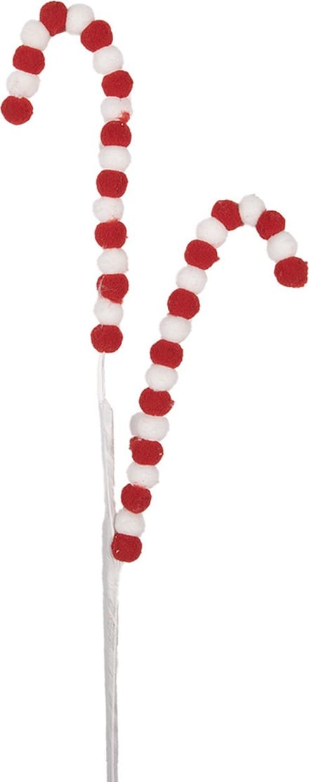 Clayre & Eef Kerstdecoratie Zuurstok 60 cm Rood Kunststof