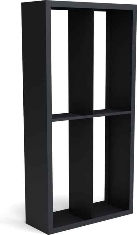 Beltza zwarte houtopslag onderverdeling 4 vakken 1000x385x2000 mm