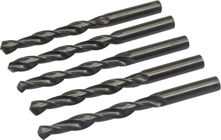 Silverline Metaalboor HSS-R - 12 mm - 5 stuks - Rol gesmeed - Zwart oxide afwerking