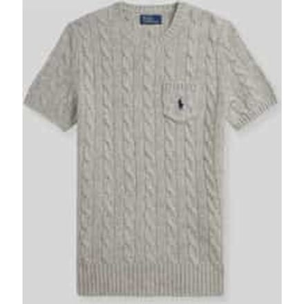Regular fit pullover van wolmix met gestikt logo